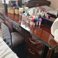 تخت ۲ نفره با خوش خواب سالم +دراور و آینه و پاتختی|تخت و سرویس خواب|مشهد, آبکوه|دیوار
