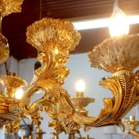 لوستر آرامیس طلایی|لوستر و چراغ آویز|رشت, حافظ آباد|دیوار