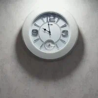 ساعت دیواری سفید 2 موتوره بی‌صدا با کارتن