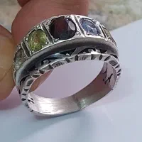 انگشتر چندنگین نقره