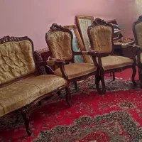 مبلمان کلاسیک  معرق کاری چوب گردو