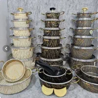 سرویس قابلمه ۲۱ پارچه طرح ماموت در رنگ بندی مختلف