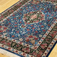 ذرع نیم تمام ابریشم قم رنگ زمینه ابی|فرش|تهران, سلسبیل جنوبی|دیوار