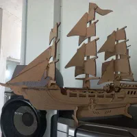 کشتی چوبی دکوری سایز بزرگ