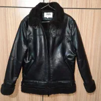 کاپشن چرم برندِ زارا،تولیدترکیه مناسب تاوزن ۷۰کیلو