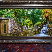 تابلوفرش دستبافت/تابلو فرش کوچه باغ سه بعدی محض|تابلو فرش|تهران, دکتر هوشیار|دیوار