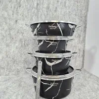 سرویس قابلمه 7 پارچه ماربل هلنا طرح سنگ|ظروف پختوپز|قم, علی آباد سعدگان|دیوار