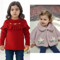 حراج لباس دخترانه کاپشن و بلیز مخمل