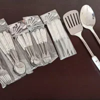 سرویس قاشق چنگال دسته سرامیکی، کاملا نو، زرین شهر
