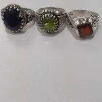 انگشتر زبرجد ویاقوت کبود وگارنت