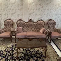 مبلمان ۹نفره استیل چوب گردو