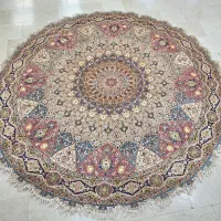 فرش دستباف تبریز گرد ۲×۲ مشکی|فرش|تهران, ونک|دیوار