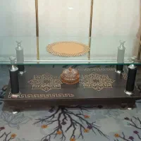 میز دو تا کوچک و یک عدد بزرگ و با بوفه|بوفه، ویترین، کنسول|حاجیلار, |دیوار
