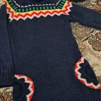 بافت یقه شل با کلاه و شال ست|لباس|ری, علایین|دیوار