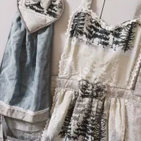 سرویس آشپزخانه دمکنی  حوله دستگیره  پیشبند طرح دار