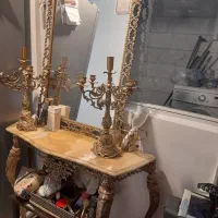 اینه و شمعدان برنز