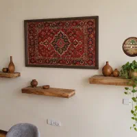 شلف پایه مخفی(با چوب طبیعی)