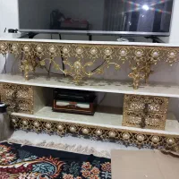 میزتلویزیون برنجی درحد نو