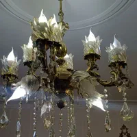 لوستر۸شاخه برنجی سنگین