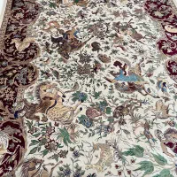 یک جفت فرش ابریشم طرح خاص و بی نظیر