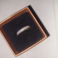 حلقه نقره  پر نگین