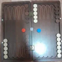 تخته نرد دو بازی تخته نرد و مار و پله همراه با کیف