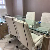 ۵ عدد صندلی چرمی سفید نیلپر یک جا به فروش می رسد