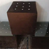 میز جلو مبلی سه عدد ،نشیمن، رنگ قهوه ای مخملی