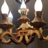 لوستر ۱۲  شاخه آبکاری طلا|لوستر و چراغ آویز|اراک, |دیوار
