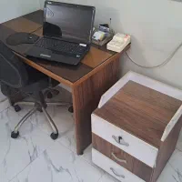 میز تحریر و فایل ۳ کشو Mdf  به همراه صندلی گردان