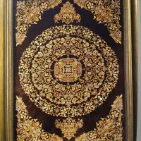 تابلو فرش تمام ابریشم نفیس اصل قمی|تابلو فرش|مشهد, سجاد شهر|دیوار