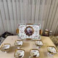 ظروف گل برجسته چینی قدیمی گلبرجسته دکوری|صنایع دستی و سایر لوازم تزئینی|تهران, آسمان|دیوار