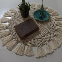 رومیزی مکرومه|پرده، رانر، رومیزی|سبزوار, ولیعصر (نجار آباد)|دیوار