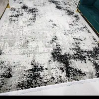 ی دونه فرش ۱۲ متری سبک مدرن کلاسیک طوسی مشکی