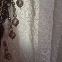 دو عدد پرده مناسب پنجره دومتر و پارچه متراژ بالا|پرده، رانر، رومیزی|درگهان, |دیوار