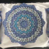 ست گلدان و بشقاب میناکاری نو و در باکس لوکس هدیه