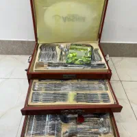 سرویس قاشق چنگال صندوقی ۱۲۸ پارچه عرشیا