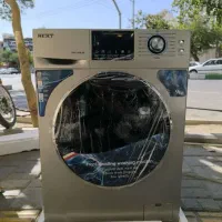 ماشین لباسشویی ناسیونال جدید فول ۹کیلو نقره سفید