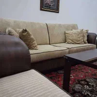 مبلمان راحتی ۷ نفره چرم و پارچه مخمل ترکیه|مبلمان خانگی و میز عسلی|رشت, علی آباد|دیوار