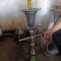 قلیان حاج اقلی طلاکوبی