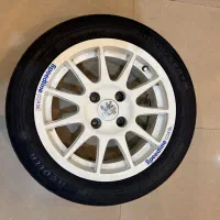 رینگ و لاستیک اسپیدلاین سفید سایز ۱۵