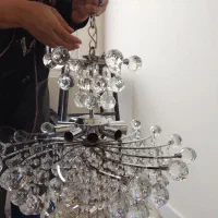 فوری لوستر کریستالی ۸ شعله روشنایی|لوستر و چراغ آویز|قزوین, |دیوار