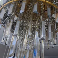 سه عددلوستر آویز کریستال شامپاینی|لوستر و چراغ آویز|اهواز, کیانپارس |دیوار