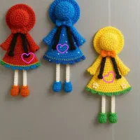 عروسک بافی|صنایع دستی و سایر لوازم تزئینی|دره شهر, |دیوار