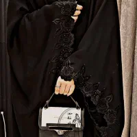 چادر مشکی کار شده مجلسی ژورژت ژاپن سنگ دوزی گلدوزی|لباس|تهران, بازار|دیوار