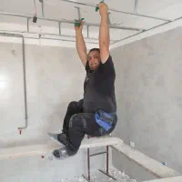 کناف کاری لاین نوری سقف فلت|خدمات پیشه و مهارت|تاکستان, |دیوار