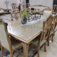 مبل 9نفره ناهارخوری 6نفره تمام چوب