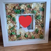 تابلو گل خشک جاودان رزینی عروس و داماد