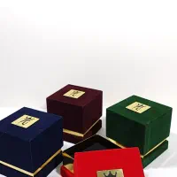 تک دست جعبه چوبی بزرگ مخمل جعبه طلا