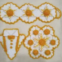 سرویس عروس لیف واسکاج همه مدل|سفره، حوله، دستمال آشپزخانه|مشهد, طرق|دیوار